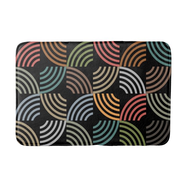 Pattern Stylish Modern- Fashion Geometric Vintage  Bath Mat (Front)