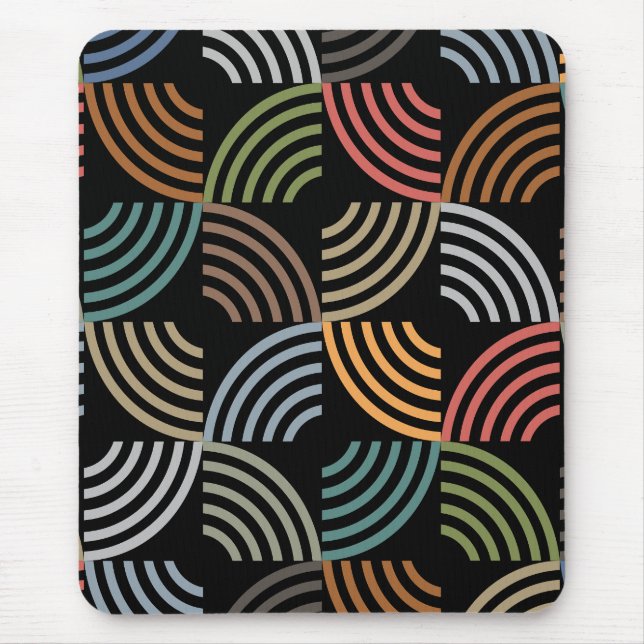 Pattern Stylish Modern- Fashion Geometric Vintage  Mouse Pad (Front)