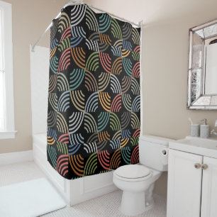 Pattern Stylish Modern- Fashion Geometric Vintage Shower Curtain