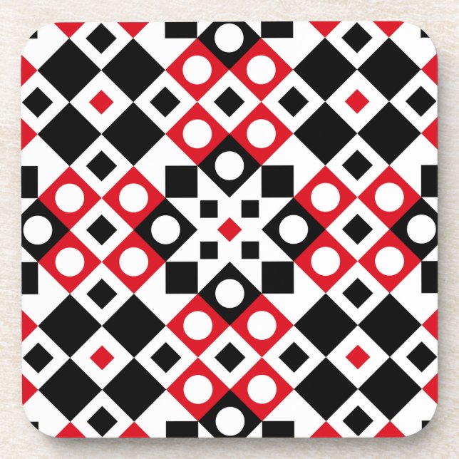 Pattern Stylish Modern Geometric Vintage         Coaster (Front)