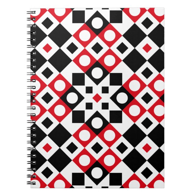 Pattern Stylish Modern Geometric Vintage        Notebook (Front)