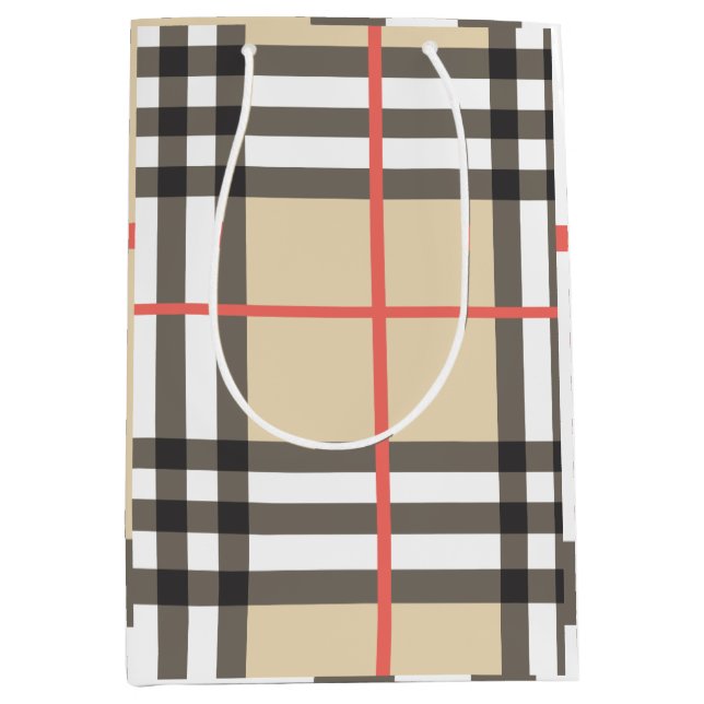 Pattern Stylish Scottish Geometric Fashion      Medium Gift Bag (Front)