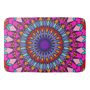 Pattern Summer Fashion Colourful Vintage Trendy Bath Mat