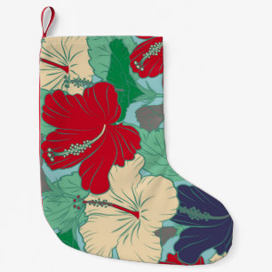 Pattern summer fashion. Exotic flowers in allover Small Christmas Stocking