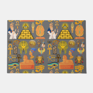 Pattern Symbol Ancient Egyptian Hieroglyphic  Doormat