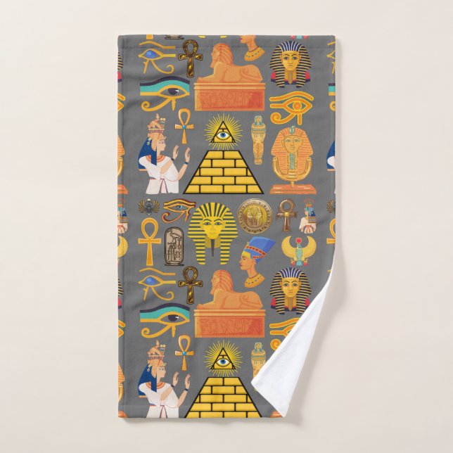 Pattern Symbol Ancient Egyptian Hieroglyphic  Hand Towel (Hand Towel)