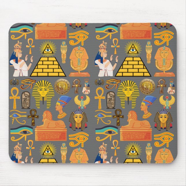 Pattern Symbol Ancient Egyptian Hieroglyphic  Mouse Pad (Front)