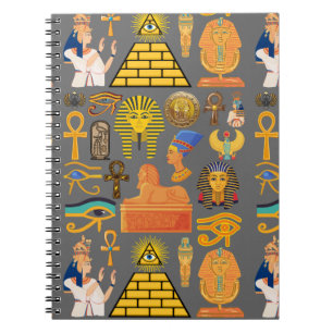 Pattern Symbol Ancient Egyptian Hieroglyphic Notebook