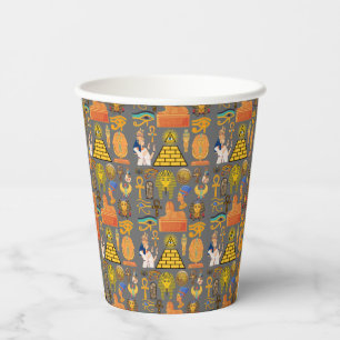 Pattern Symbol Ancient Egyptian Hieroglyphic  Paper Cups