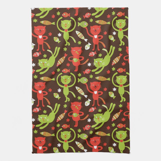 pattern tea towel (Vertical)