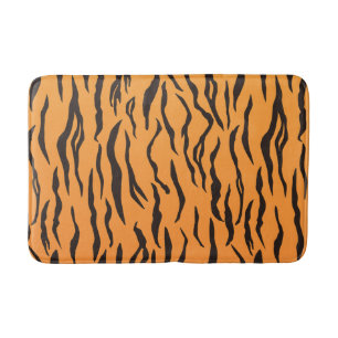 Pattern Tiger Skin Stripes Bath Mat