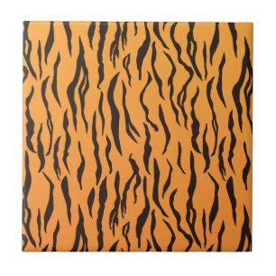 Pattern Tiger Skin Stripes Ceramic Tile