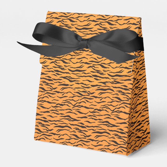 Pattern Tiger Skin Stripes Favour Box (Front Side)