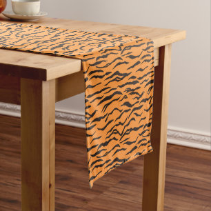 Pattern Tiger Skin Stripes Short Table Runner
