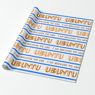Pattern UBUNTU, I am because we are in Swahili Wrapping Paper