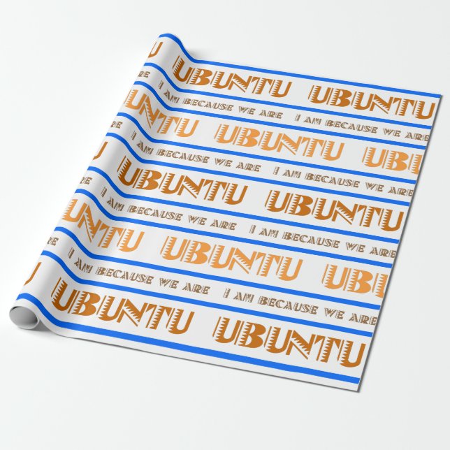 Pattern UBUNTU, I am because we are in Swahili Wrapping Paper (Unrolled)