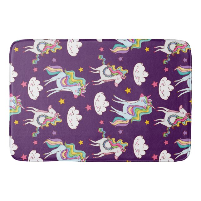 Pattern Unicorn Funny Magic Horse     Bath Mat (Front)