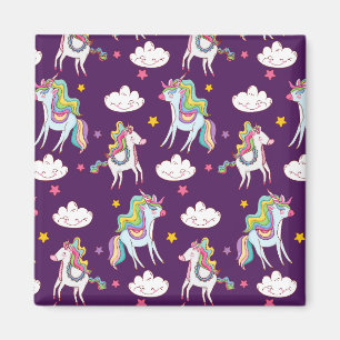 Pattern Unicorn Funny Magic Horse Magnet