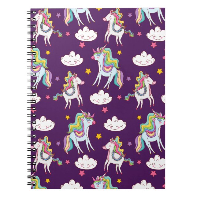 Pattern Unicorn Funny Magic Horse         Notebook (Front)