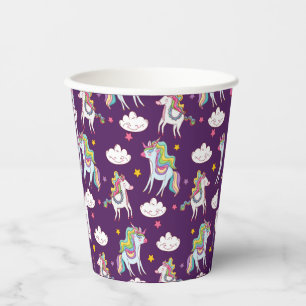 Pattern Unicorn Funny Magic Horse Paper Cups