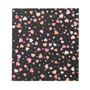 Pattern Valentine`s 2023 Background With Heart     Notepad