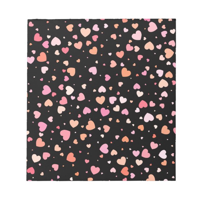 Pattern Valentine`s 2023 Background With Heart     Notepad (Front)