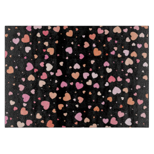 Pattern Valentine`s 2024 Background With Heart     Cutting Board