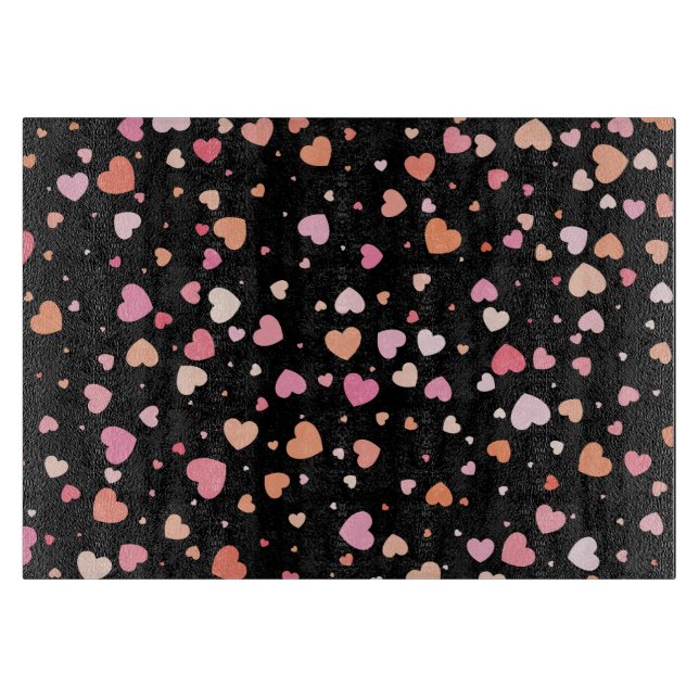 Pattern Valentine`s 2024 Background With Heart     Cutting Board (Front)