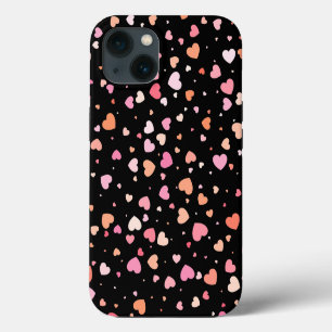 Pattern Valentine`s 2024 Background With Heart   iPhone 13 Case