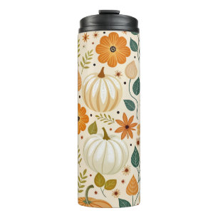 Pattern Vintage pumpkin Groovy Thermal Tumbler