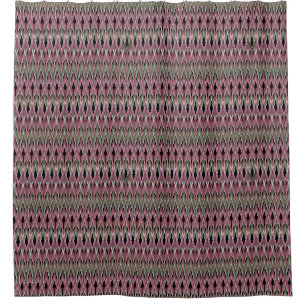 Pattern wave multi-coloured fashion retro shower curtain