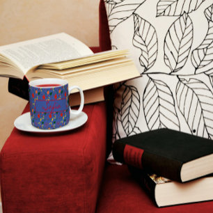 Pattern wildflowers red poppy coffee mug