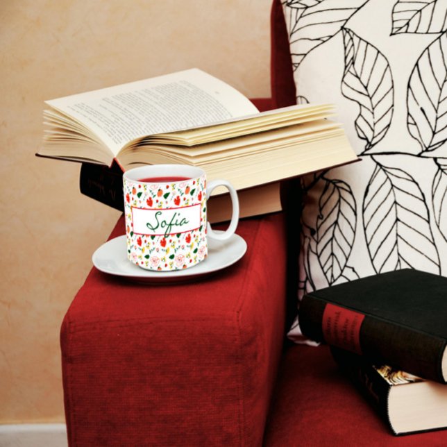 Pattern wildflowers red poppy  coffee mug (Creator Uploaded)