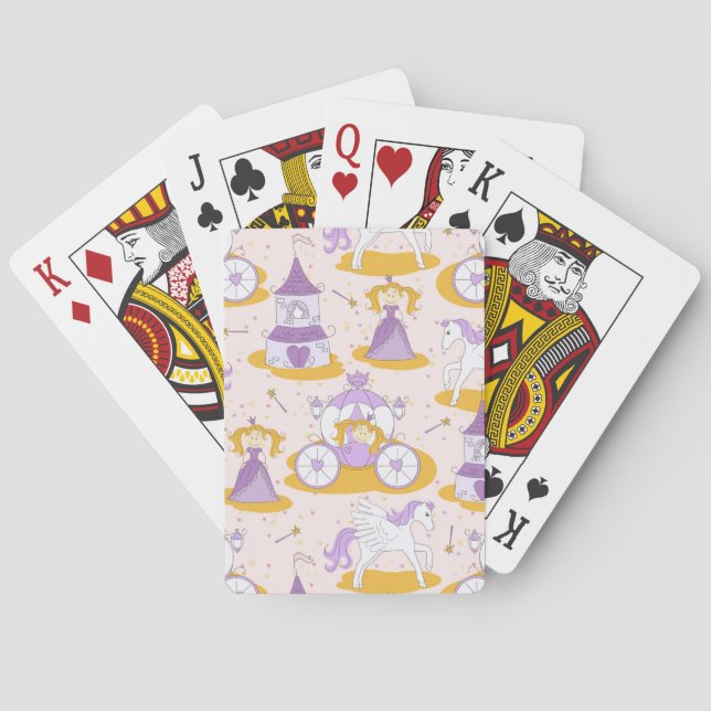 pattern with a princess playing cards (Back)