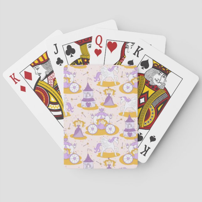 pattern with a princess playing cards (Back)
