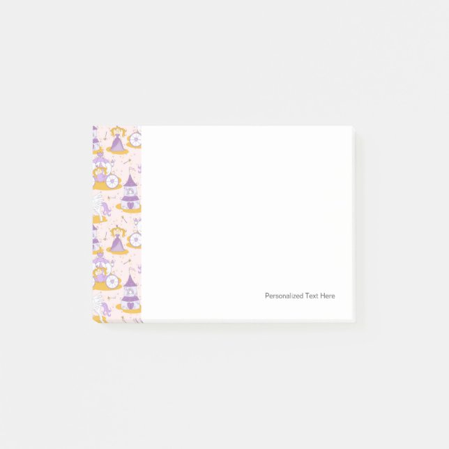 pattern with a princess post-it notes (Front)