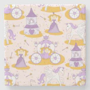 pattern with a princess stone coaster