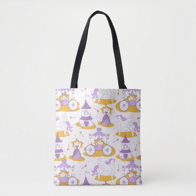 pattern with a princess tote bag (Front)
