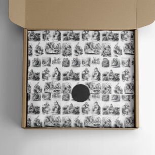 Pattern with Alice's Adventures in Wonderland Tissue Paper