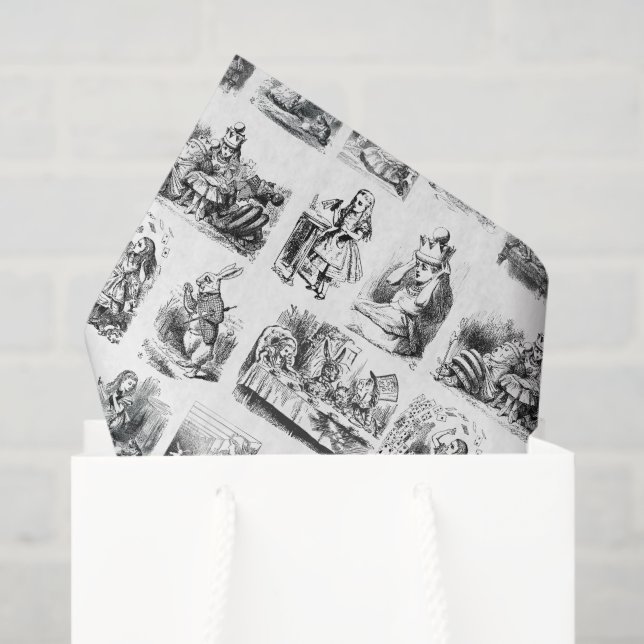 Pattern with Alice's Adventures in Wonderland Tissue Paper (Gift Bag)