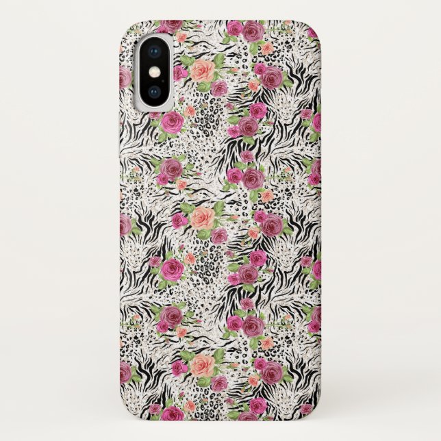 Pattern With Animal Prints Case-Mate iPhone Case (Back)