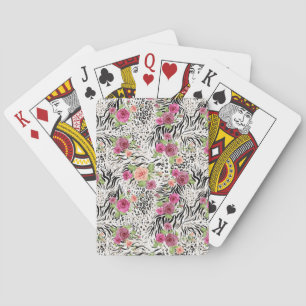 Pattern With Animal Prints Playing Cards