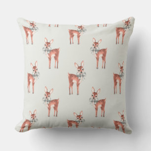 Pattern with Baby Deer 1 Cushion