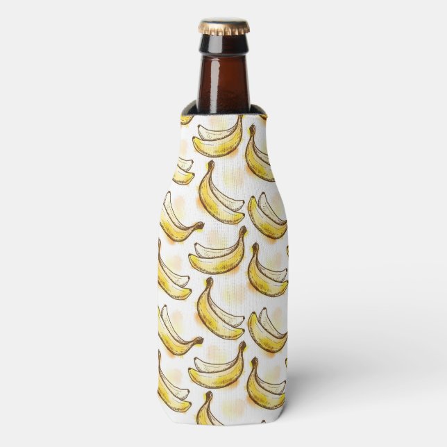 Pattern with banana bottle cooler (Bottle Front)
