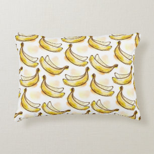 Pattern with banana decorative cushion