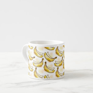 Pattern with banana espresso cup