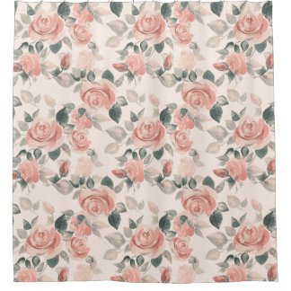 Pattern with beautiful roses /21 shower curtain