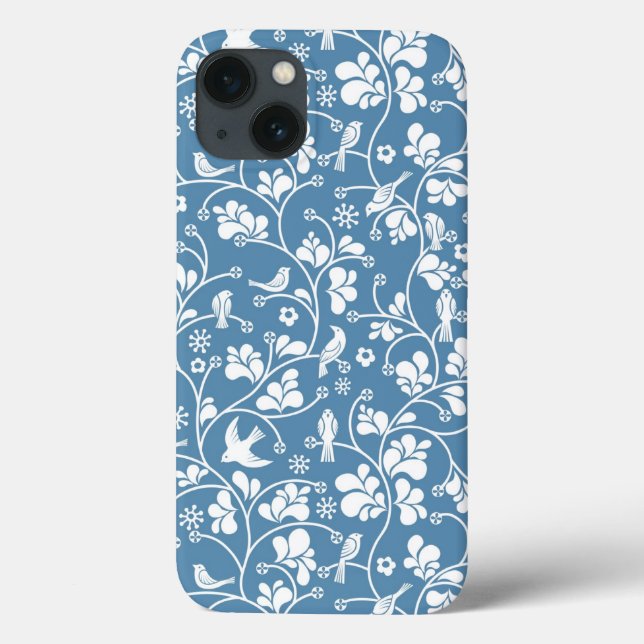 pattern with birds and plants ornament Case-Mate iPhone case (Back)