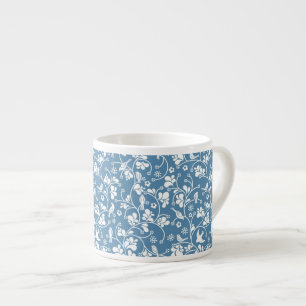 pattern with birds and plants ornament espresso cup