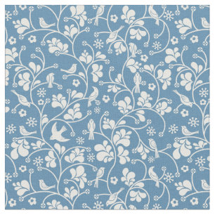 pattern with birds and plants ornament fabric